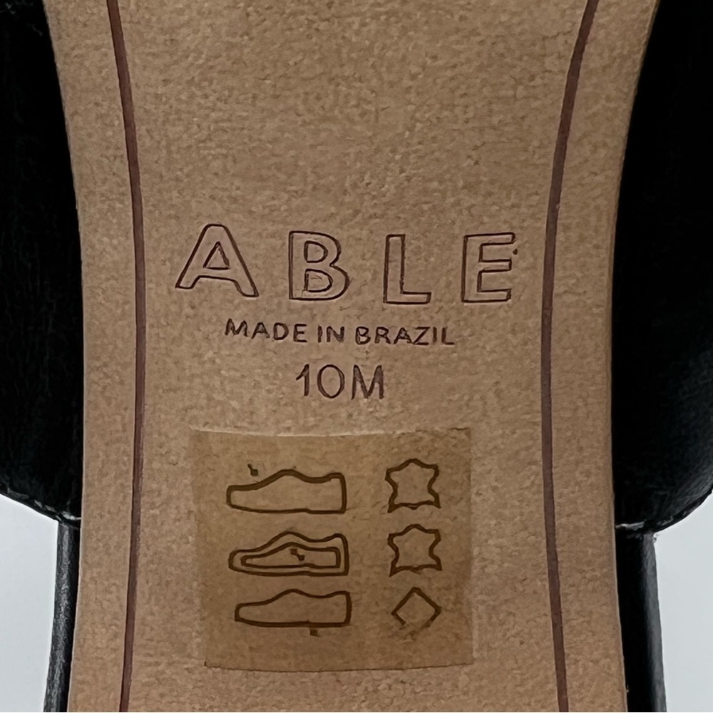 Black Leather Women's Sandals - Picture 8 of 9